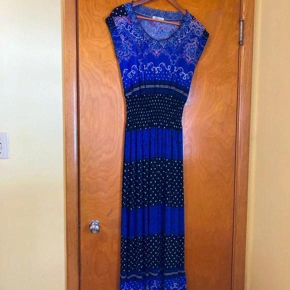 Ace Fashion | Dresses | Ace Fashion Size Medium Long Polka Dot Blue And Black Mixed Print Dress | Poshmark Ace Fashion | Dresses | Ace Fashion Size Medium Long Polka Dot Blue And Black Mixed Print Dress | Poshmark